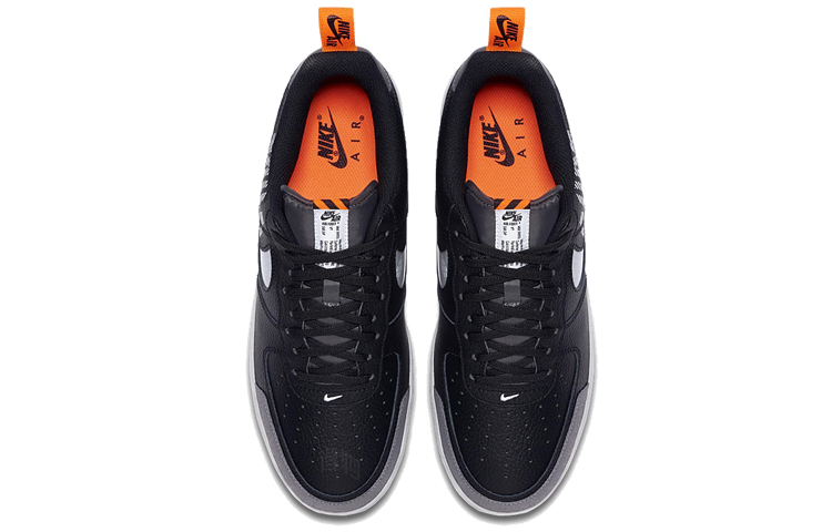 Кеды Nike Air Force 1 07 PU (черно-серые) — Чёрный / серый — фото 4