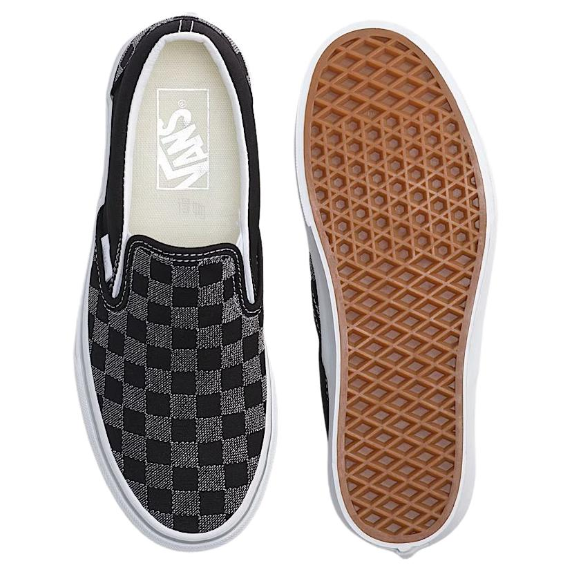 Слипоны Vans CLASSIC SLIP-ON Platform Checkerboard (черно-белые) — фото 4