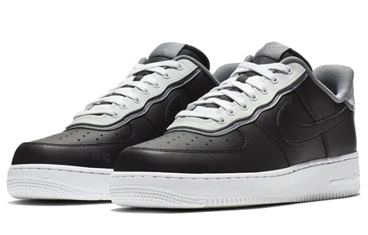 Мужские кроссовки Nike Air Force 1 07 LV8 1 (черные) — Чёрный — фото 3