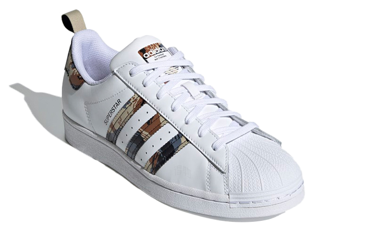 Кеды adidas originals SUPERSTAR (бело-коричневые) — фото 3
