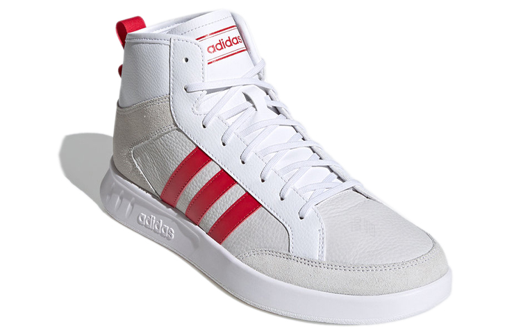Кеды adidas Court80s Mid (белый / красный / серый) — фото 3