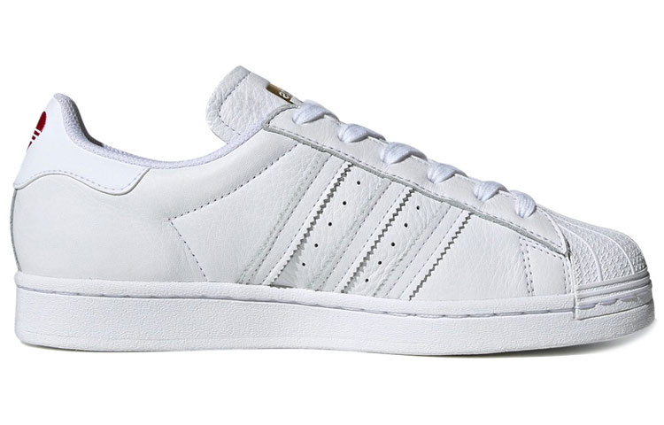 Женские кеды adidas Originals Superstar (бело-красные) — Белый / красный — фото 2