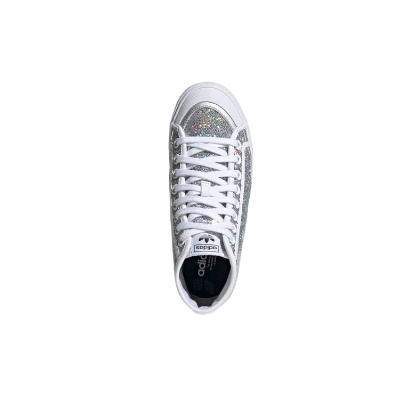 Женские кеды adidas originals NIZZA (серебряные) — фото 4