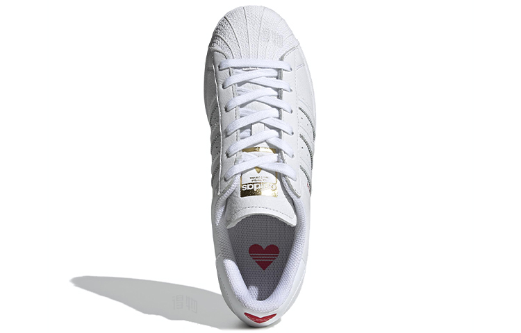 Женские кеды adidas Originals Superstar (бело-красные) — Белый / красный — фото 5