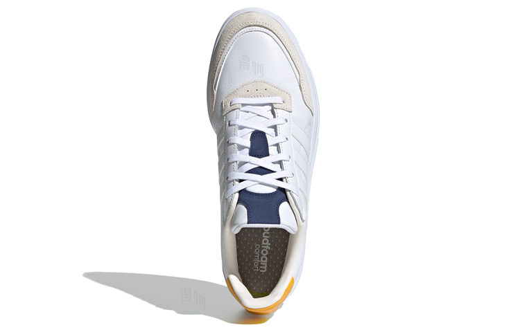 Мужские кеды adidas neo Courtmaster (бело-желтые) — Белый / жёлтый — фото 5