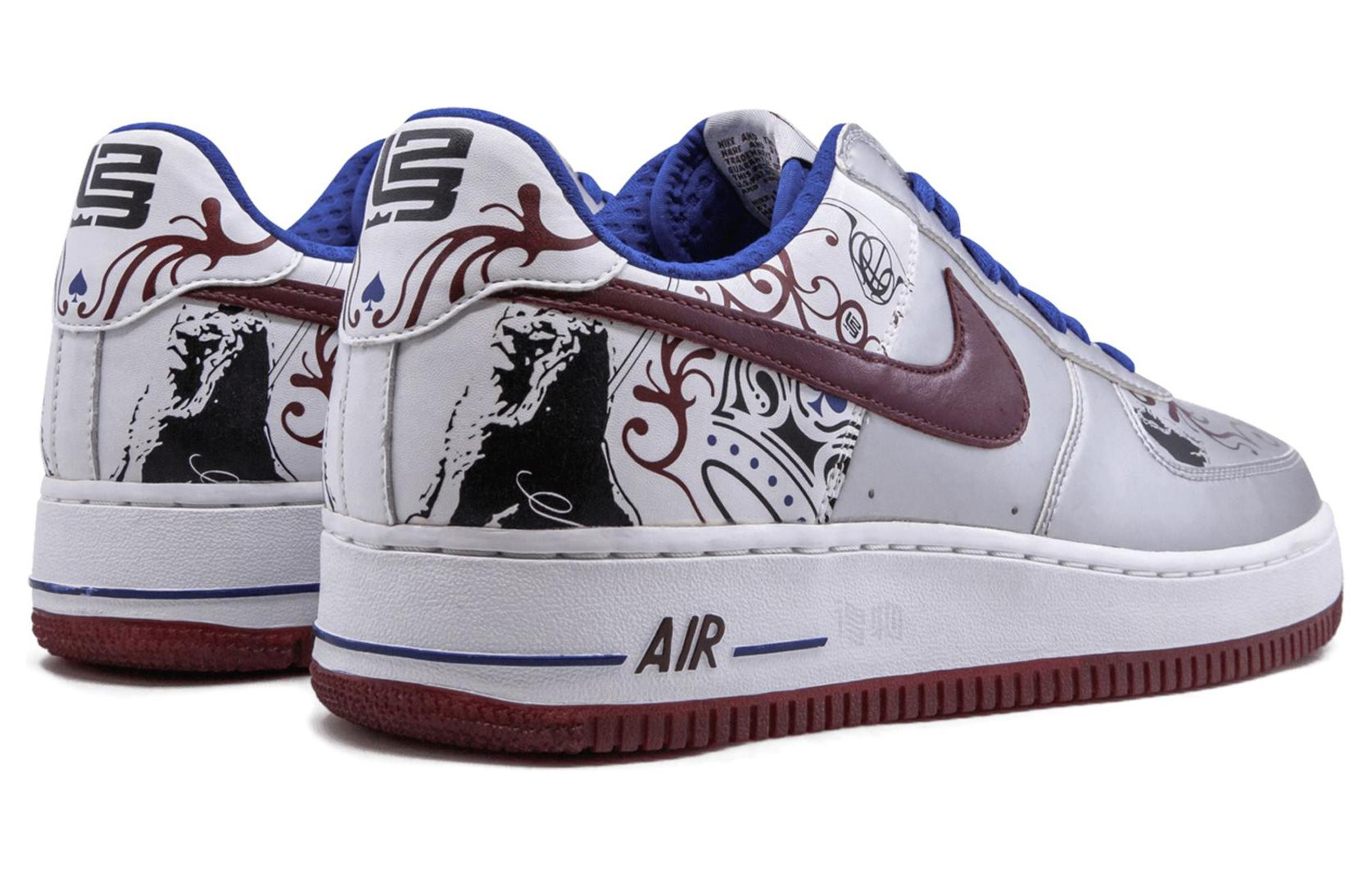 Мужские кроссовки Nike Air Force 1 Collection Royale (бело-красный) — 金属银/团队红/皇家/白 — фото 4