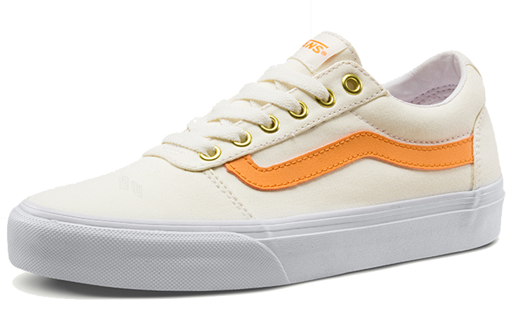 Женские кеды Vans Ward (бежево-оранжевые) — Бежевыйбелыйоранжевый — фото 2
