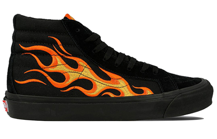 Кеды WTAPS x Vans SK8 OG Hi LX (черно-оранжевые) — 黑/橘 — фото 2