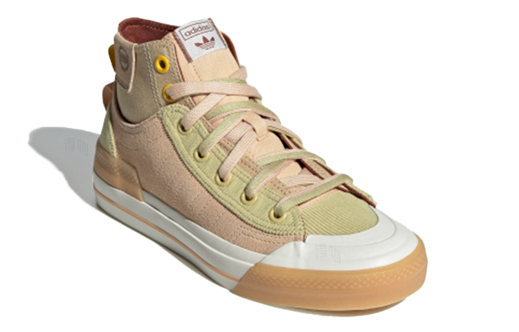 Женские кеды adidas originals NIZZA Hi DL (розово-коричневые) — фото 3