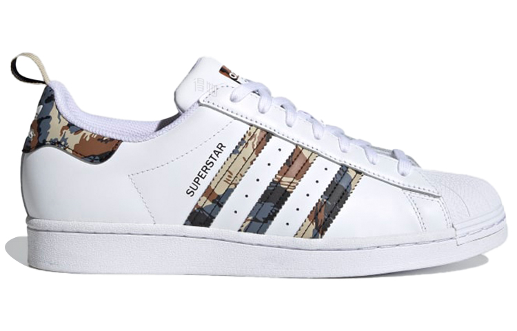 Кеды adidas originals SUPERSTAR (бело-коричневые) — фото 2