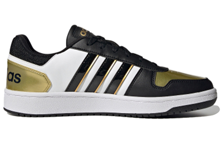 Мужские кроссовки adidas neo Hoops 2.0 (черно-бело-зеленые) — фото 2
