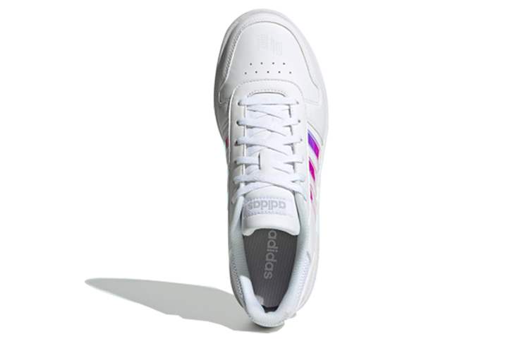 Женские кеды adidas neo Hoops 2.0 (белый / синий / фиолетовый) — фото 4