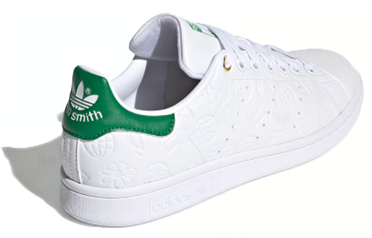 Женские кеды adidas originals STAN SMITH (бело-зеленые) — Белый / зелёный — фото 4