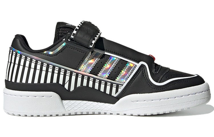 Женские кеды adidas originals FORUM Plus (черно-белые) — Чёрный / белый — фото 2