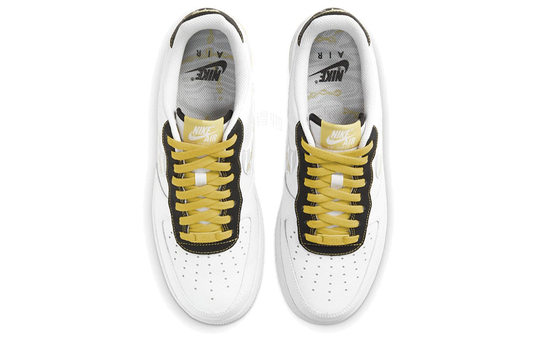 Мужские кеды Nike Air Force 1 (бело-золотые) — фото 4