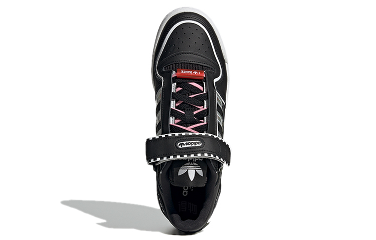 Женские кеды adidas originals FORUM Plus (черно-белые) — Чёрный / белый — фото 5