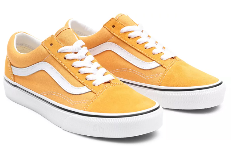 Кеды Vans Old Skool (желто-белый) — фото 3