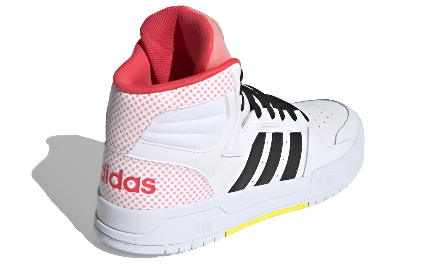 Женские кеды adidas neo Entrap Mid (бело-черно-розовые) — фото 4