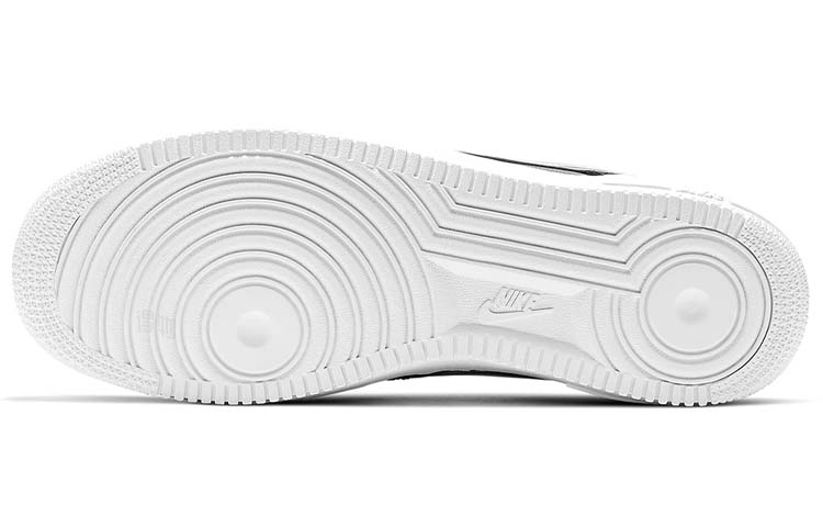 Мужские кеды Nike Air Force 1 (черно-серебристые) — Чёрный / серебристый — фото 4