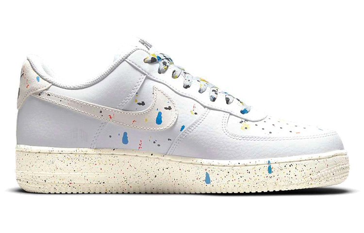 Мужские кроссовки Nike Air Force 1 '07 LV8 Low "Paint Splatter" (белые со спрей-эффектом) — 白/泼墨 — фото 2