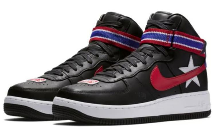 Мужские кроссовки Nike Air Force 1 Riccardo Tisci (черно-синие) — фото 4
