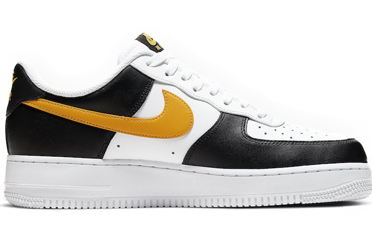 Мужские кроссовки Nike Air Force 1 Taxi (черно-желтые) — фото 2