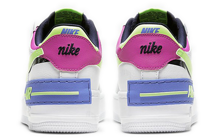 Женские кроссовки Nike Air Force 1 Shadow (белыйсинийзеленый) — Белыйсинийзелёный — фото 4