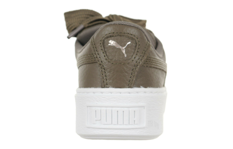 Женские кеды PUMA Platform Kiss (зеленые) — Зелёный — фото 4