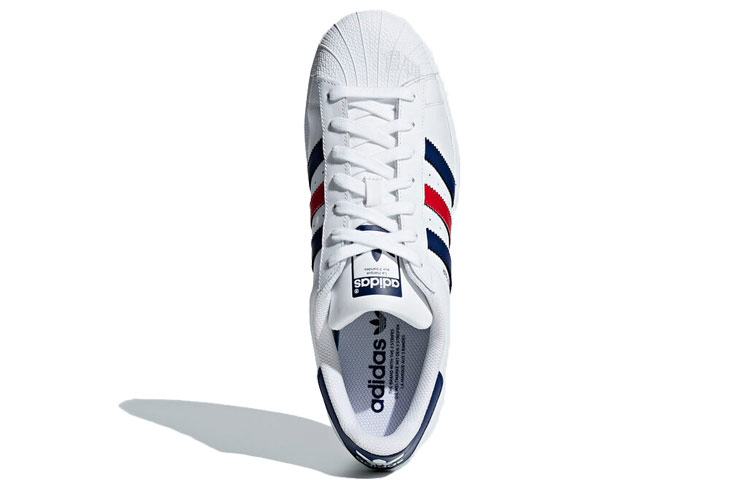 Кеды adidas Originals Superstar (белый / синий / красный) — фото 4