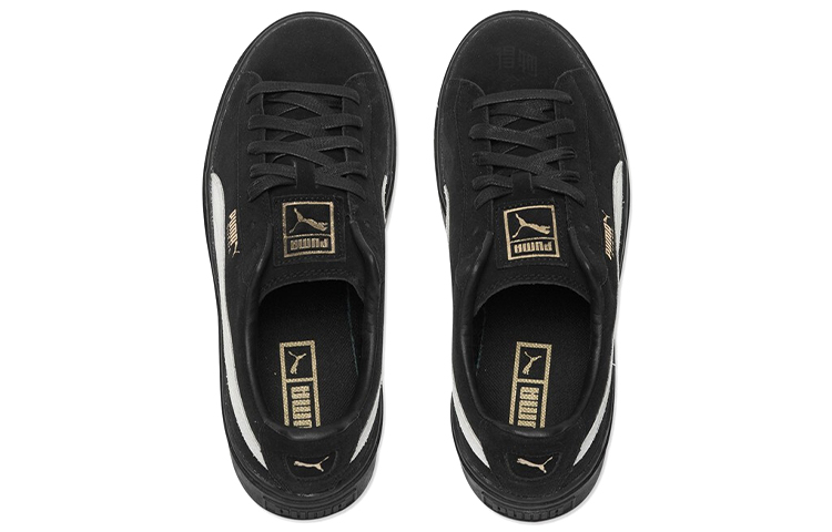 Женские кеды PUMA Suede Platform (черно-белые) — фото 4