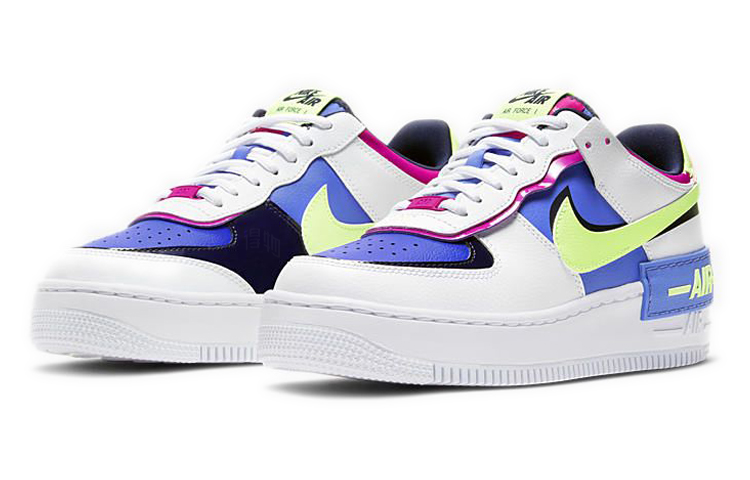 Женские кроссовки Nike Air Force 1 Shadow (белыйсинийзеленый) — Белыйсинийзелёный — фото 3