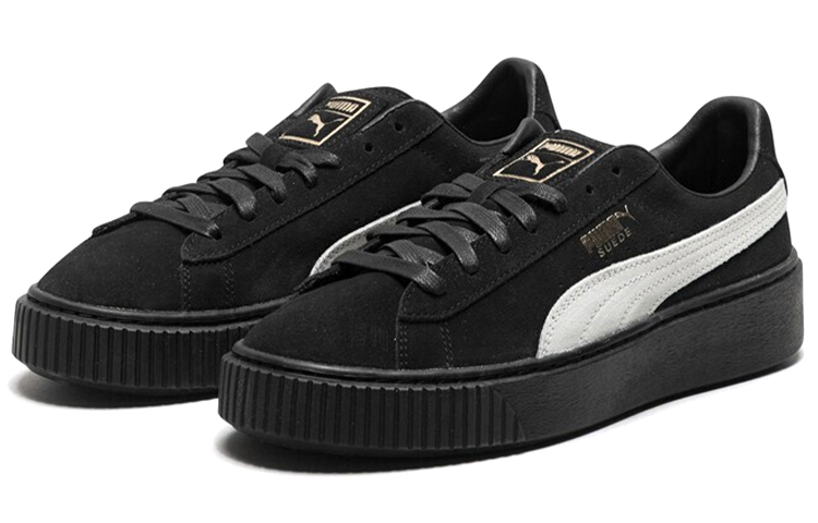 Женские кеды PUMA Suede Platform (черно-белые) — фото 3