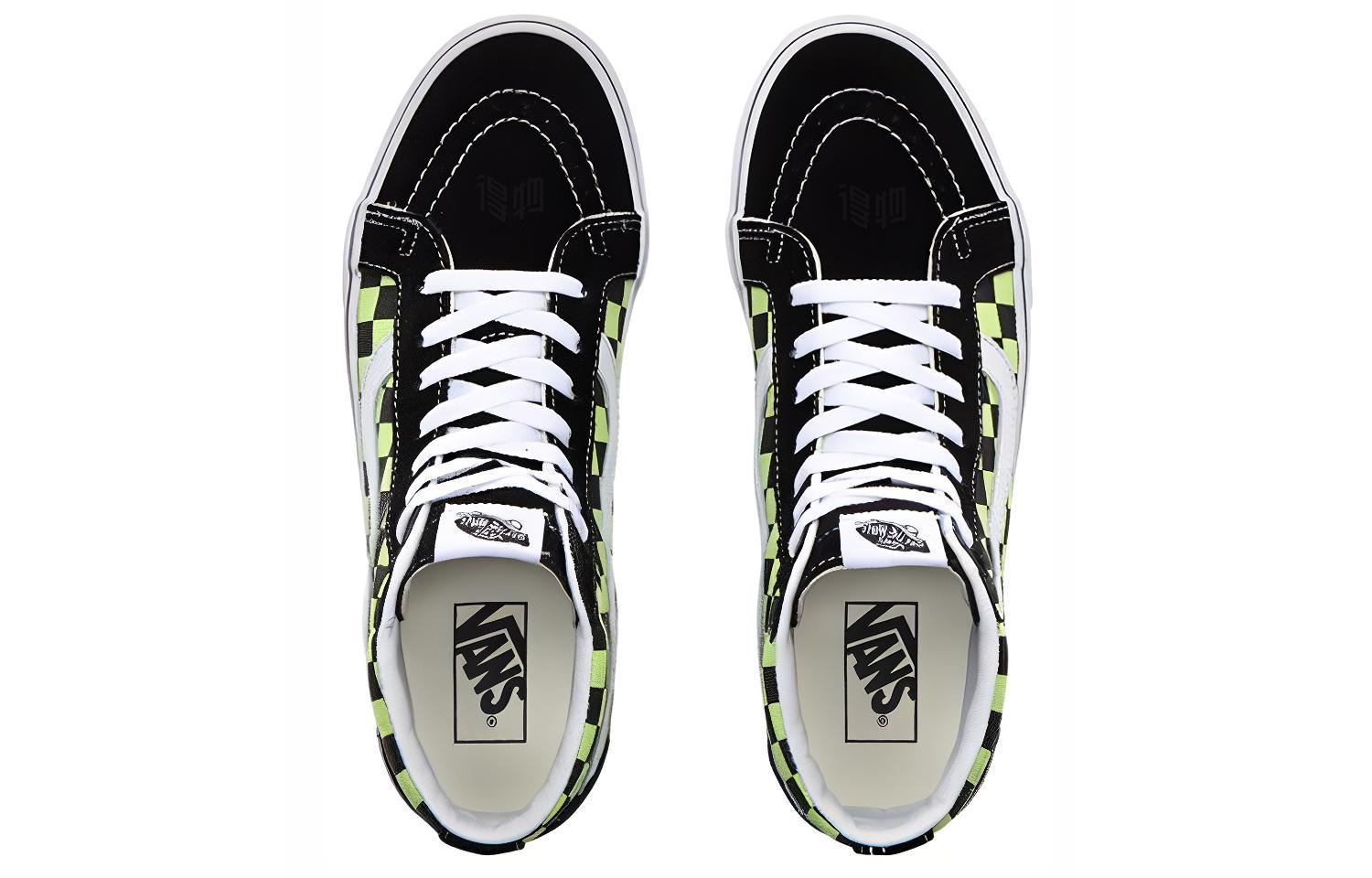 Высокие кеды Vans SK8 Reissue (черно-зеленая) — фото 3
