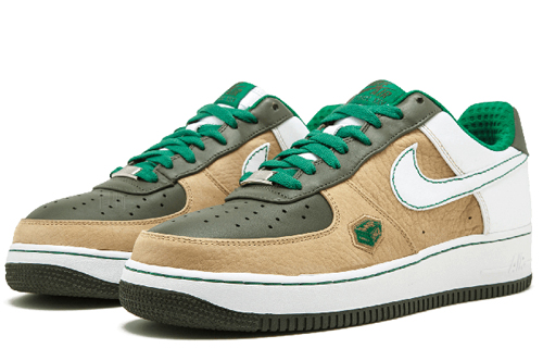 Кеды Nike Air Force 1 Premium 07 (бело-золотые) — фото 2