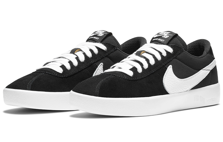 Мужские кеды Nike SB Bruin React (черно-белые) — Чёрныйбелый — фото 3
