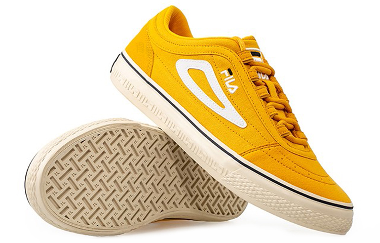 Женские кеды Fila Fusion Classic Boarder (желтые) — фото 4