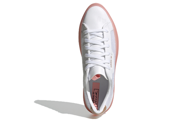 Женские кеды adidas originals Sleek Super (бело-розовые с бронзой) — Белый / розовый — фото 5