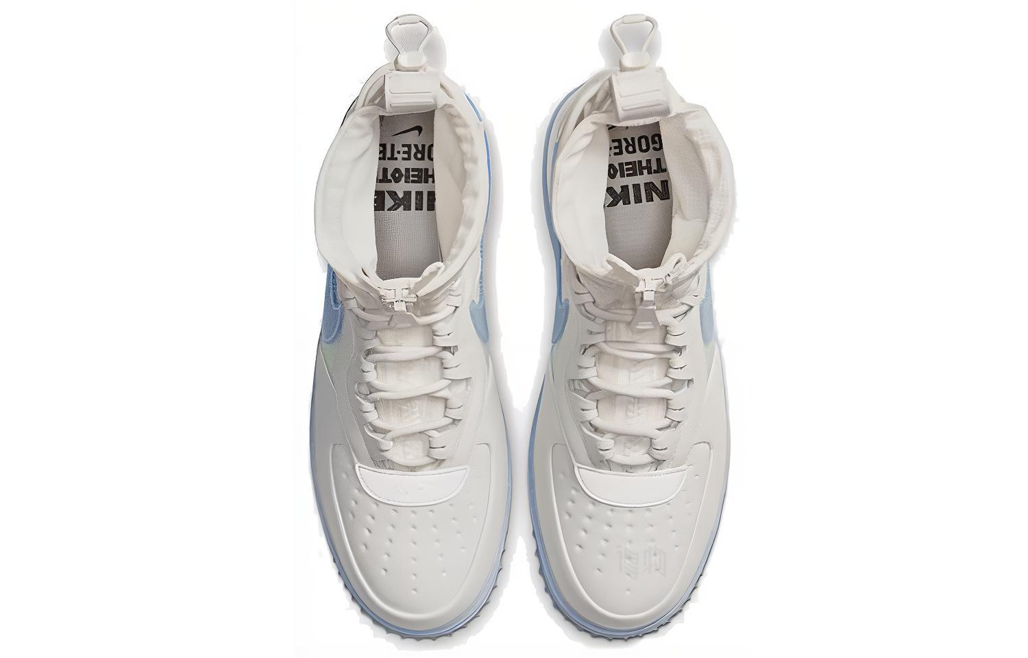 Кроссовки Nike Air Force 1 Wtr Gore-Tex (белые) — 白/透明蓝/黑 — фото 3