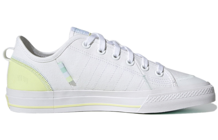 Женские кеды adidas originals NIZZA Rf (бело-желто-синие) — фото 2