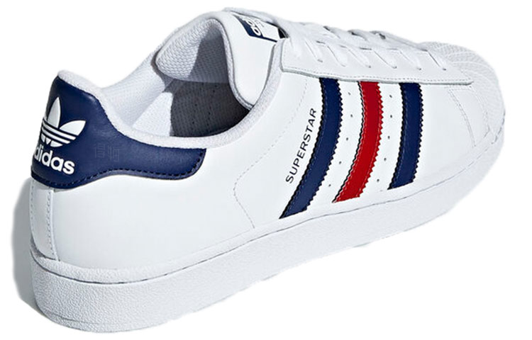 Кеды adidas Originals Superstar (белый / синий / красный) — фото 3