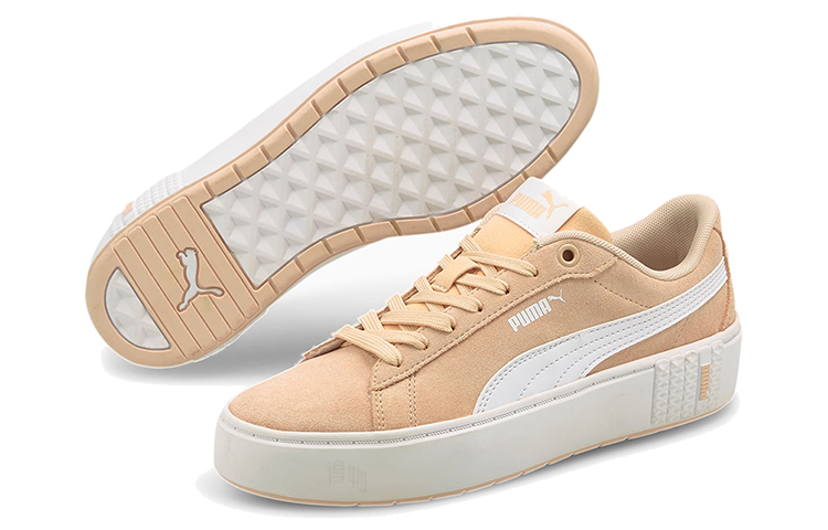 Женские кеды PUMA Smash platform v2 suede (бежевые) — фото 5