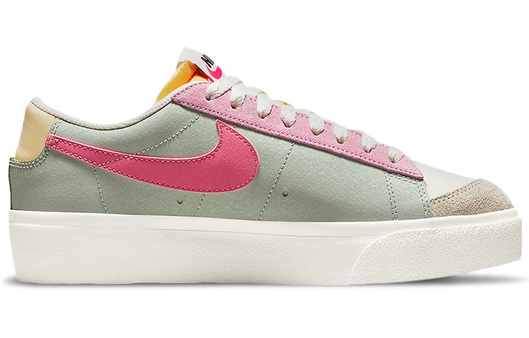 Женские кеды Nike Blazer Platform "Seafoam" (зеленый / розовый) — Зелёный / розовый — фото 2