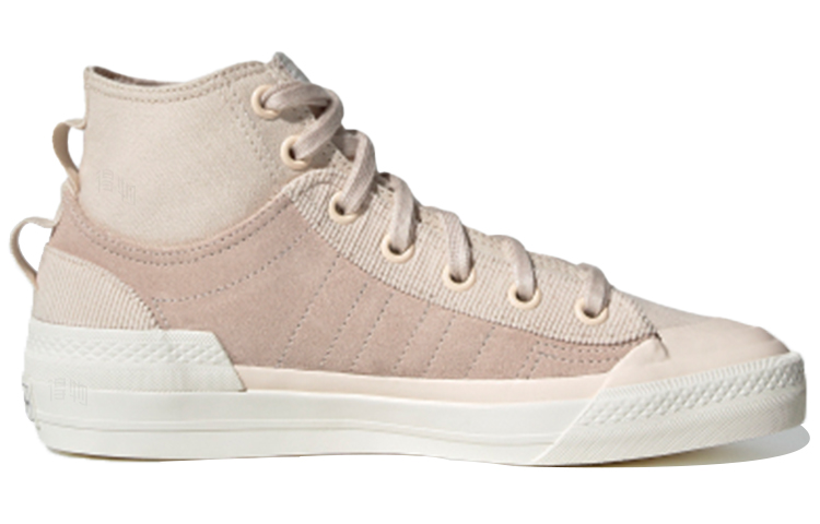 Женские кеды adidas originals Nizza Hi DL (розово-бежевые) — фото 2