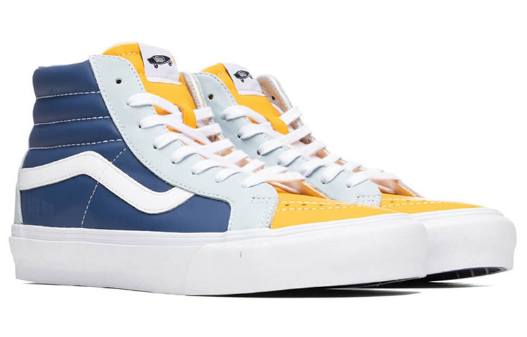Кеды Vans Vault Sk8-Hi Reissue EF VLT LX (желто-синие) — фото 2