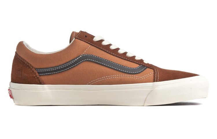 Кеды Vans Old Skool Vault OG LX (коричнево-белые) — фото 2