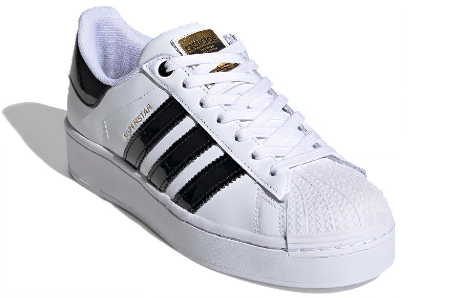 Женские кеды adidas originals Superstar Bold (бело-черные) — фото 3