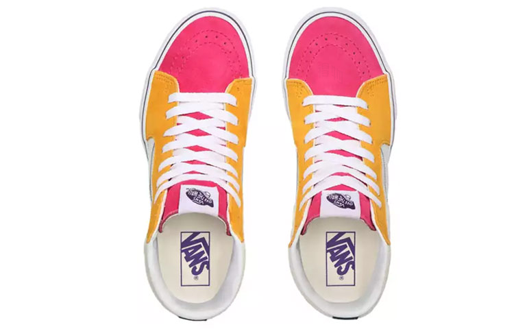 Женские кеды Vans SK8 Platform 2.0 (бело-желто-красный) — Белый / жёлтый / красный — фото 4