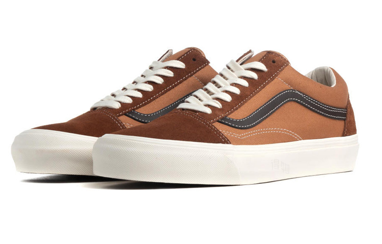 Кеды Vans Old Skool Vault OG LX (коричнево-белые) — фото 3