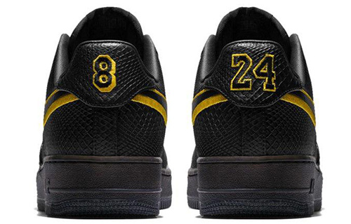 Мужские кроссовки Nike Air Force 1 Kobe Black Mamba (черный / желтый) — Чёрный / жёлтый — фото 4