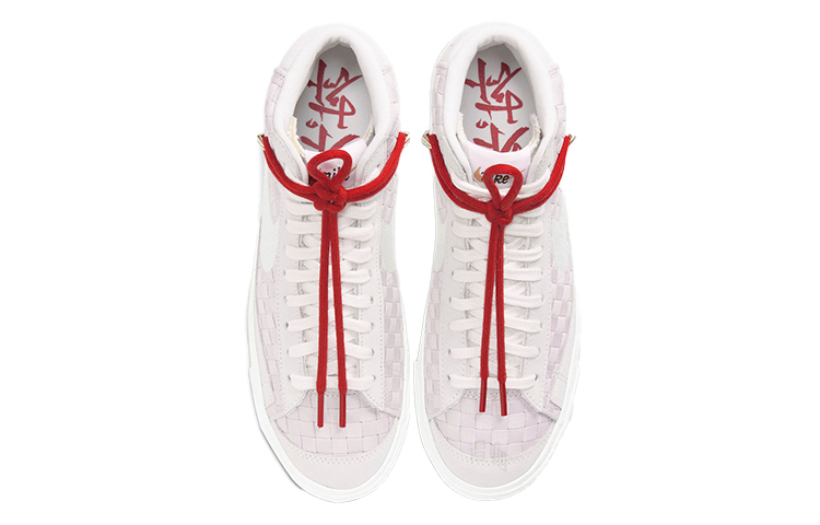 Женские кеды Nike Blazer Sashiko (розово-белые) — 淡粉/白 — фото 4